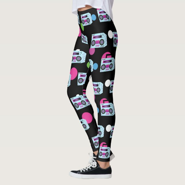 80s Costume Halloween Leggings (Izquierda)
