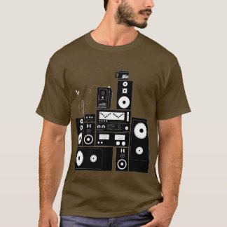 80s engranaje estéreo camisa "reversa" auto