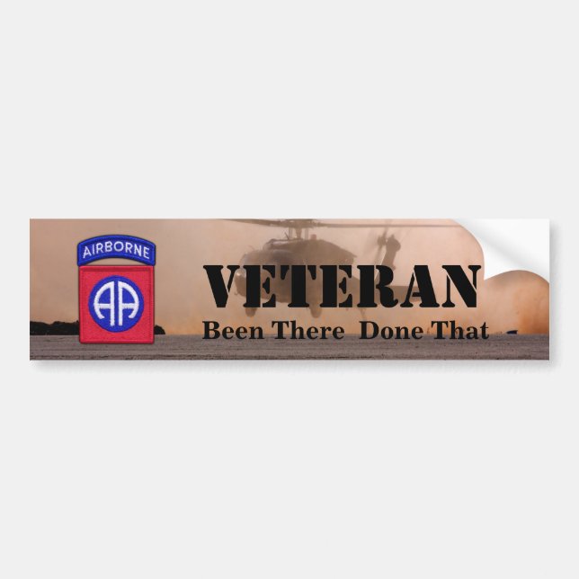 82.ª calcomanía de los veteranos de la división aé (Frente)