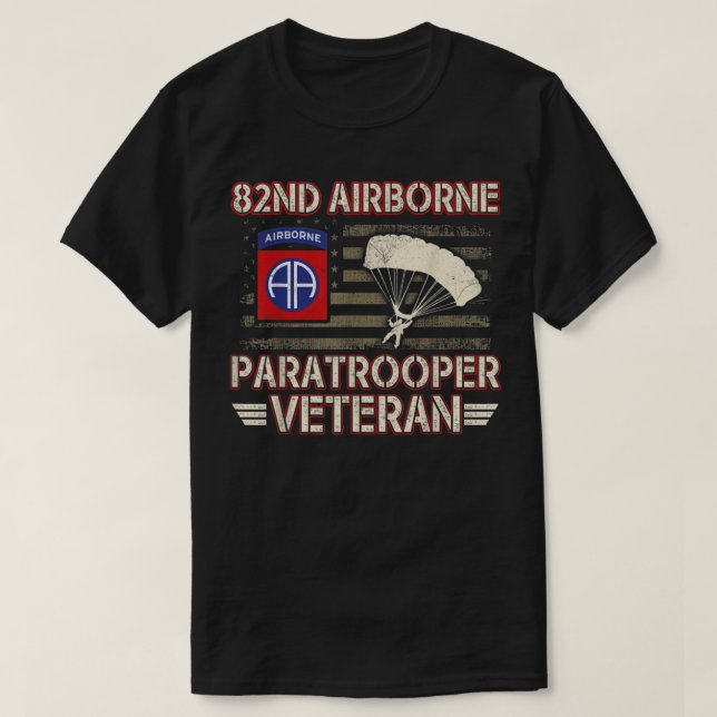 82.ª camiseta de la bandera veterana del paracaidi (Diseño del anverso)