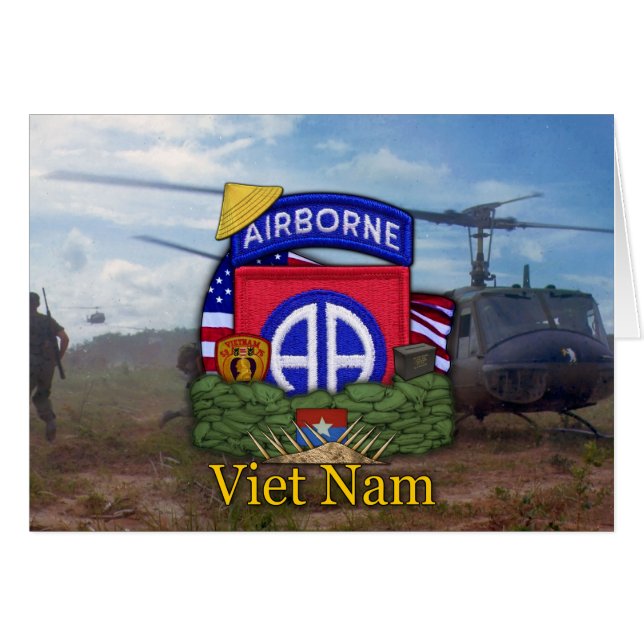 82.ª división aérea vietnam vets Card (Anverso (Horizontal))