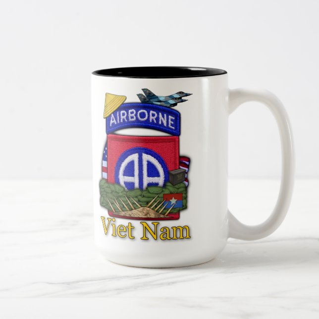 82.ª división aérea vietnam vets parche Copa (Derecha)