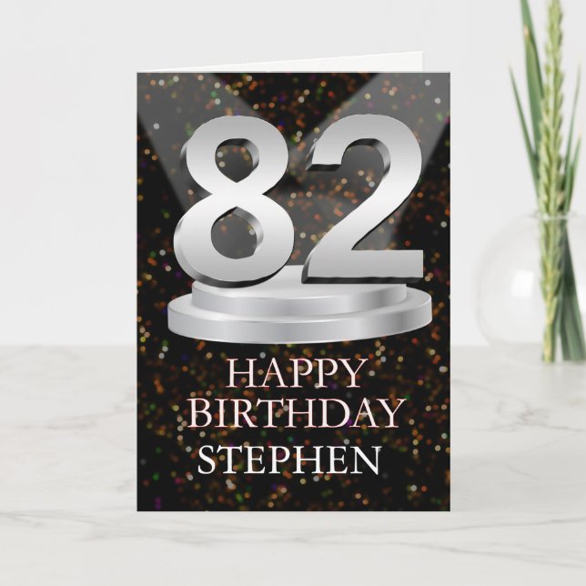 82.º Nacimiento Alarma Tarjeta De Nombre (Anverso)