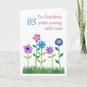 83.ª tarjeta de cumpleaños para una abuela - Flore