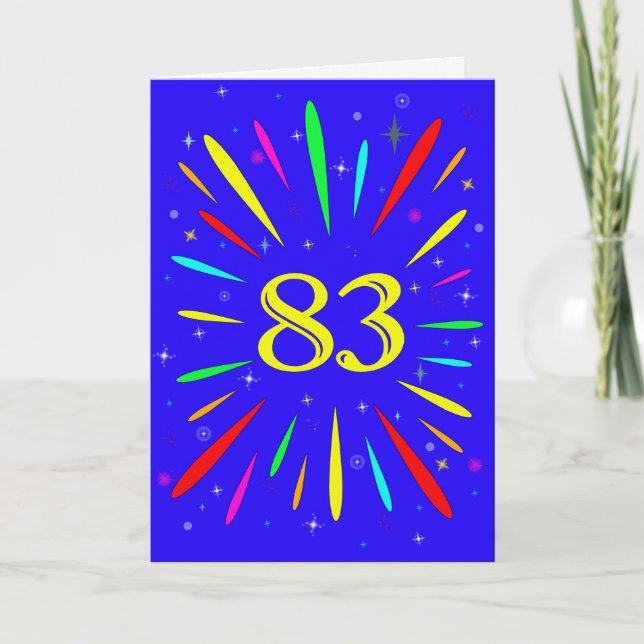 83.ª tarjeta de explosión de cumpleaños (Anverso)