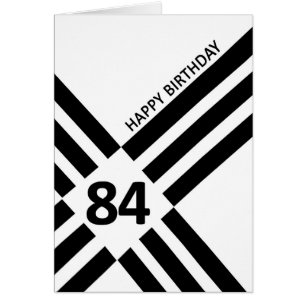 84.º cumpleaños de Diagonal Black Line Design