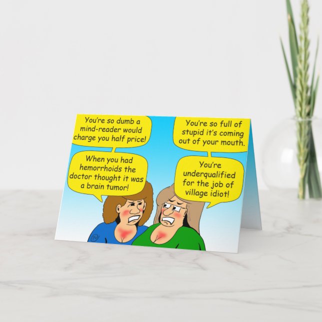 858 soy tarjeta triste del dibujo animado de la (Anverso)