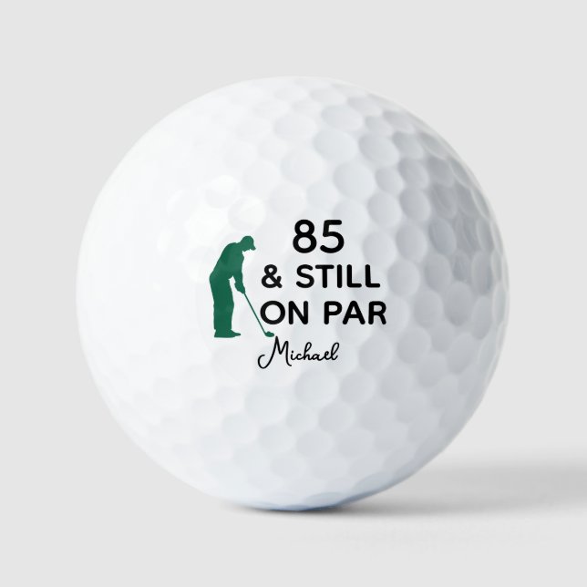 85.ª Bola de golf divertida Personalizado con nomb (Anverso)