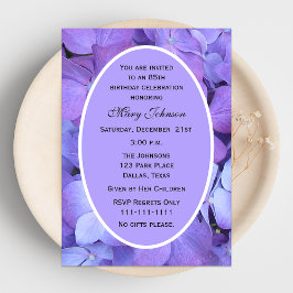 85.ª Invitación a la fiesta de cumpleaños Hydrange