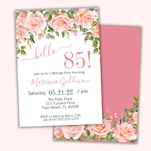 85.ª invitación de cumpleaños Fiesta moderno con f