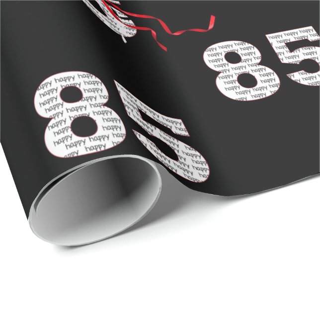 85.º Balón de cumpleaños Papel de envolvimiento (Esquina del rollo)