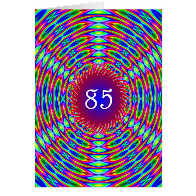 85.º Cumpleaños Resumen de Trippy Swirls (Frente)