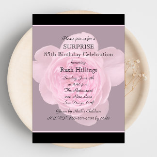 85.º Rosa de invitación a la fiesta de cumpleaños