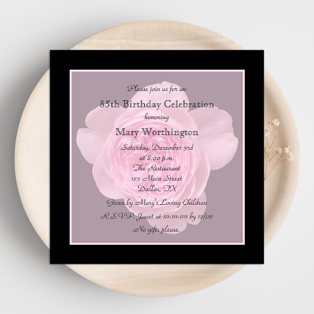 85.º Rosa de invitaciones a fiestas de cumpleaños  (Subido por el creador)