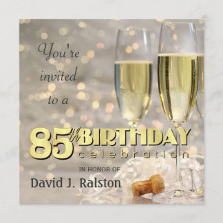 85o Fiesta de cumpleaños - invitaciones