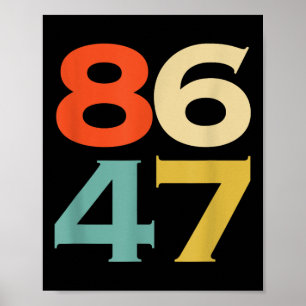 8647 Anti Trump 86 47 Impresión retro 47 Anti-Trum