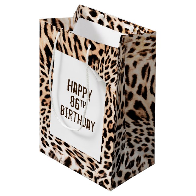 86.ª Bolsa de regalo para la impresión de leopardo (Angulo Anverso)
