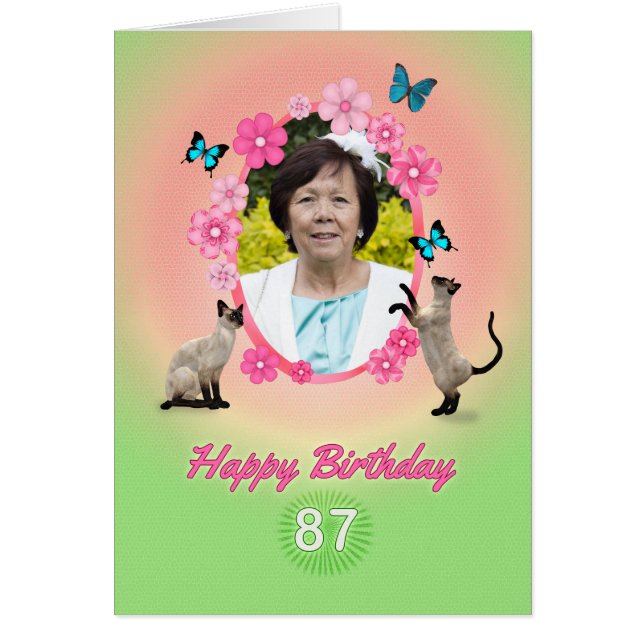 87.ª foto con gatos y mariposas, (Frente)