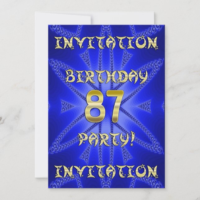 87.ª invitación a la fiesta de cumpleaños (Anverso)