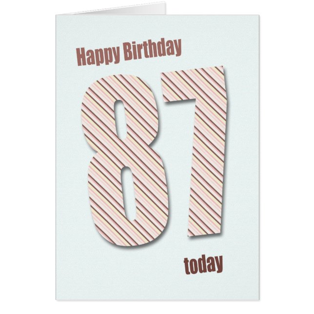 87.ª tarjeta de cumpleaños (Frente)