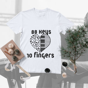 "88 Llaves 10 dedos" Camisa de piano - Músico y pi