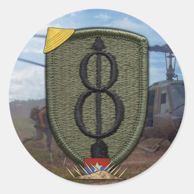 8.ª división de infantería vietnam Pegatinas de pa (Anverso)