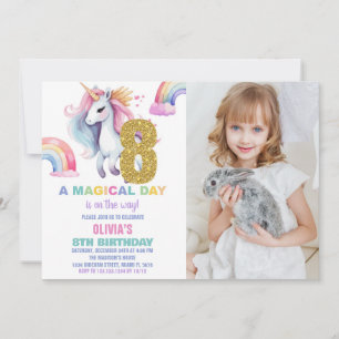 8.ª foto de invitaciones de cumpleaños de Rainbow