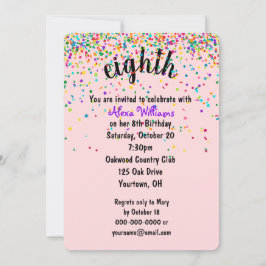 8.ª invitación a la fiesta de cumpleaños