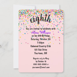 8.ª invitación a la fiesta de cumpleaños