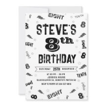 8.ª plantilla de invitación por número de fiesta d