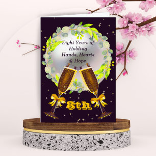 8.ª Tarjeta de Aniversario-Perla, Vidrio y Corona