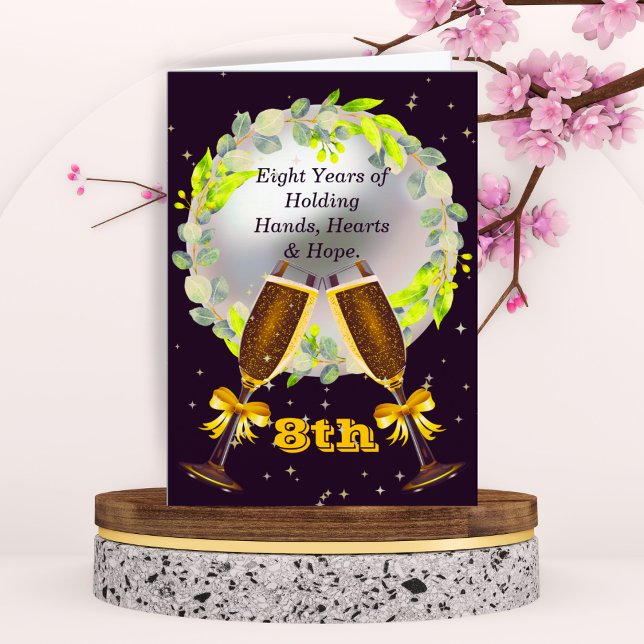 8.ª Tarjeta de Aniversario-Perla, Vidrio y Corona (Subido por el creador)