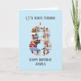 8.ª tarjeta de foto de cumpleaños