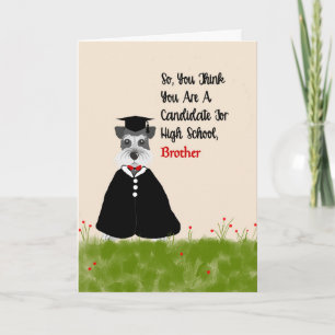 8.ª Tarjeta de Graduación para Hermano con Perro
