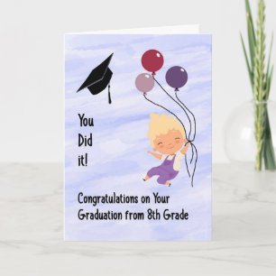 8.ª Tarjeta de Graduación para Niño