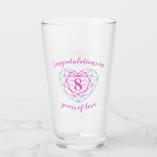 8.º aniversario 8 años de personalizado tormalina  (Anverso)