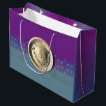 8.º Boda Aniversario Bolsa de Regalo Emblema de br<br><div class="desc">Mis originales gráficos metálicos adornando la bolsa de regalo de tu ser querido en tu octavo aniversario de boda de bronce,  ¡¿qué podría ser más dulce?!</div>