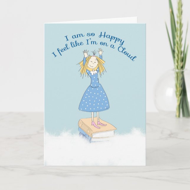 8.º Chica sonriente de Invitación de Grado (Anverso)