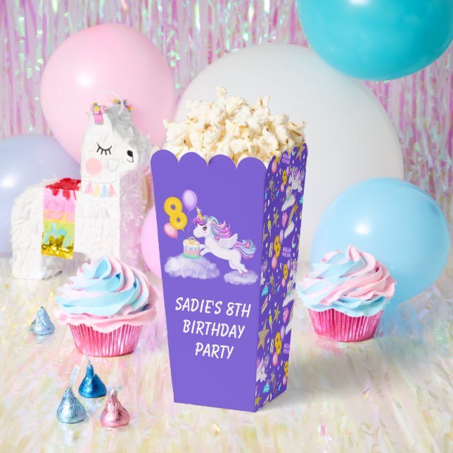 8.º cumpleaños Unicornio con caja de favores de pa (Fiesta)