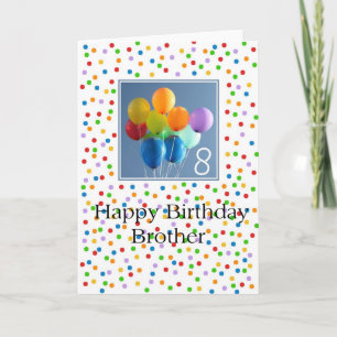 8.º Fútbol con tarjeta de cumpleaños Hermano