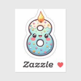 8.º Pegatina de cumpleaños