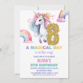 8.º Purpurina de invitaciones de cumpleaños de Rai