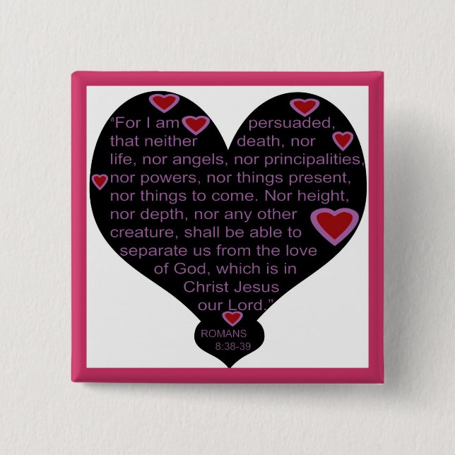 8:38 de los romanos - botón de 39 corazones (Anverso)