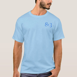 8 < 3 camisa sutil 1 - azul