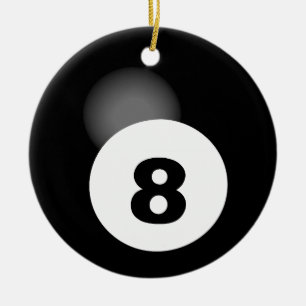 8 Ball Doble cara Ornamento redondo