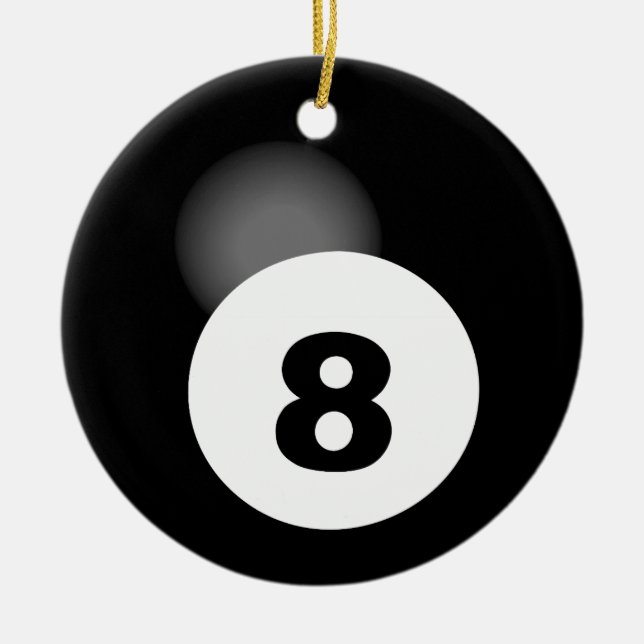 8 Ball Doble cara Ornamento redondo (Frente)