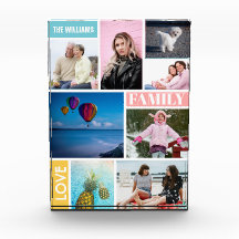 8 Bloque personalizado de Collage de fotos familia