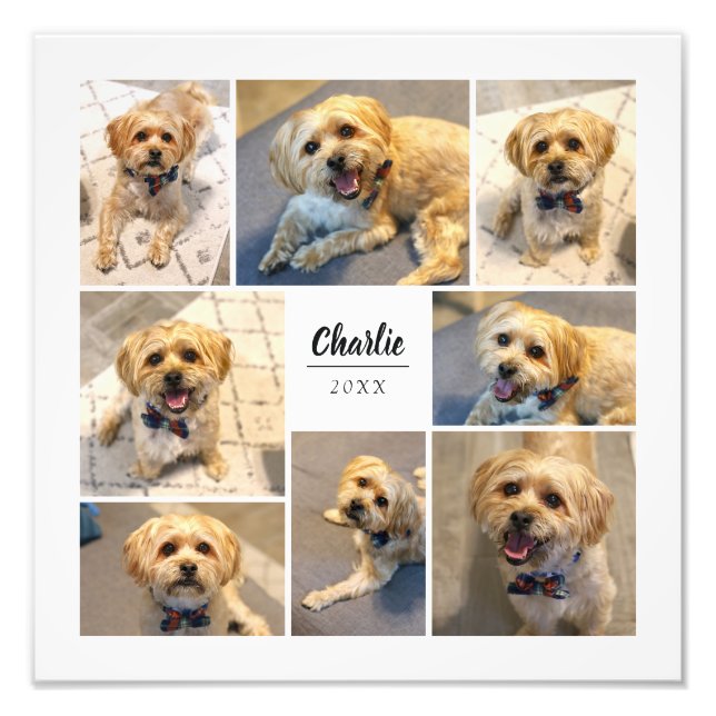 8 Collage de fotos de impresión personalizada de f (Frente)