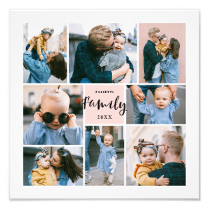 8 Collage de fotos Moderna Familia RUBOR