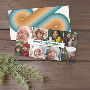 8 Collages de fotos - Feliz Navidad estribos retro